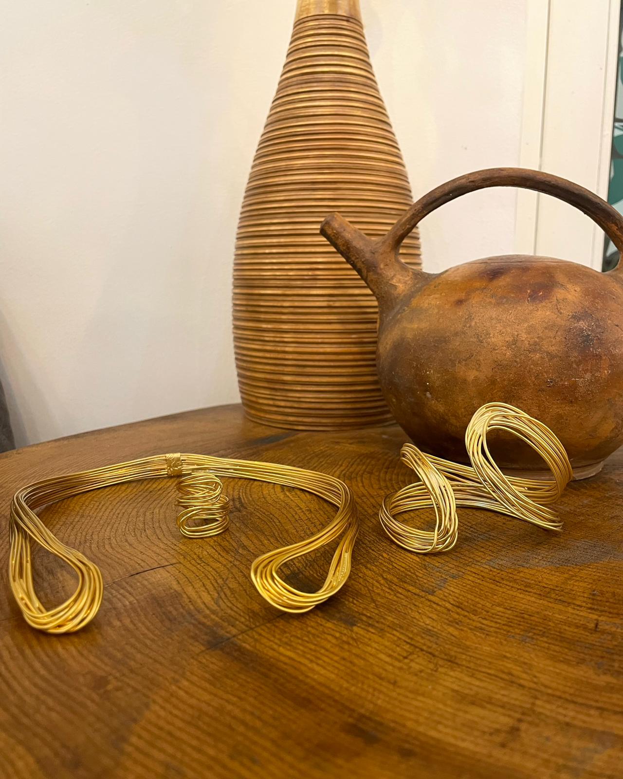 Helen Vintage Gold Kaplama El Yapımı Kolye